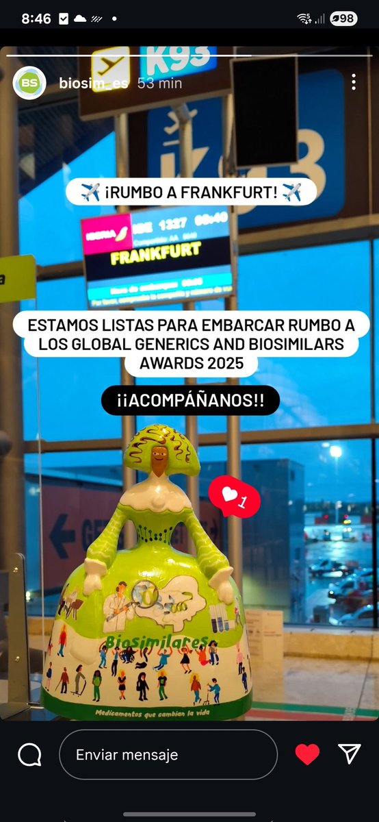 Biosina, seleccionada como una de las cinco finalistas del premio internacional a mejor campaña de comunicación.

Suerte!!!!