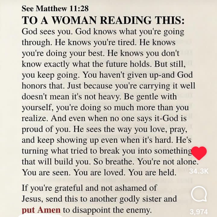 Queens 👑, you are doing well, well done for not giving up, well done for holding your head up, well done for staying strong, God sees us all. Our prayers will be answered soon. Believe and say Amen.