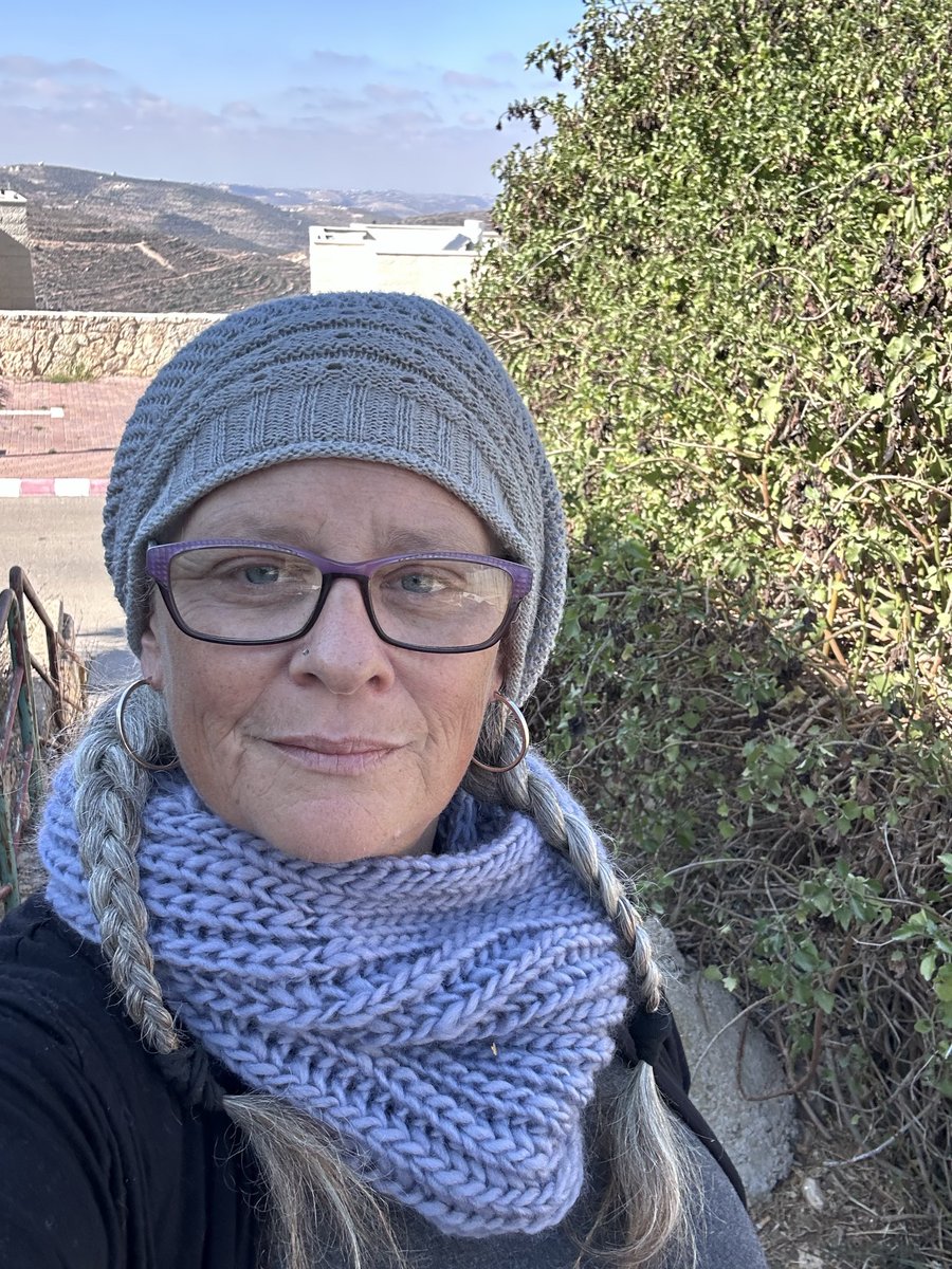 It’s sunny out but it’s getting cold and windy 🍃 up here on this hill🌄 so I’m bundled up 

In Shomron Israel 🇮🇱