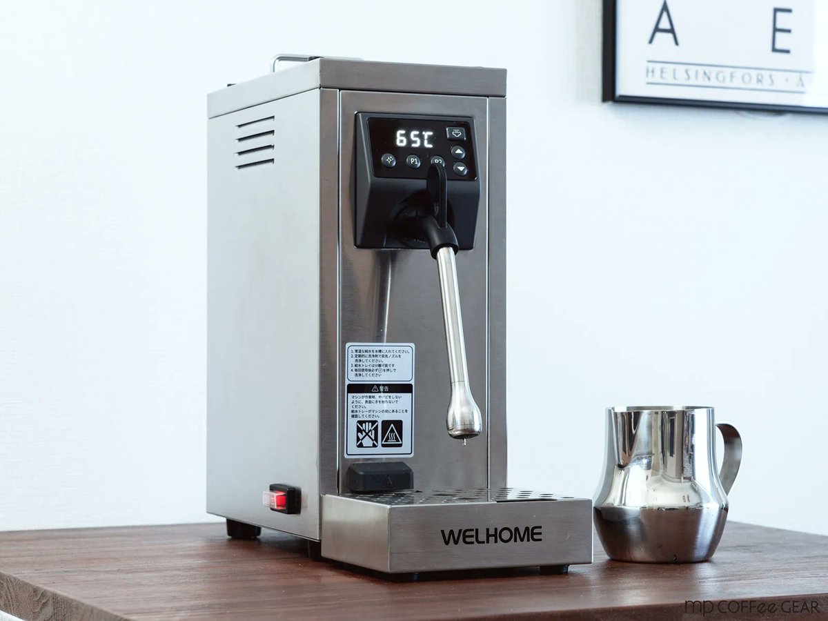 mpcoffeegear's tweet image. 取寄品 #WPM WELHOME #ミルクスチーマー MS-130T シルバー
#ミルクジャグ を置くだけでハイクオリティの #フォームミルクが作れます
ピッチャーコントロールが不要で手放しでのスチーミングが可能に
#エスプレッソ #珈琲 #コーヒー #カフェラテ #カプチーノ
mpcoffeegear.com/?pid=156652337