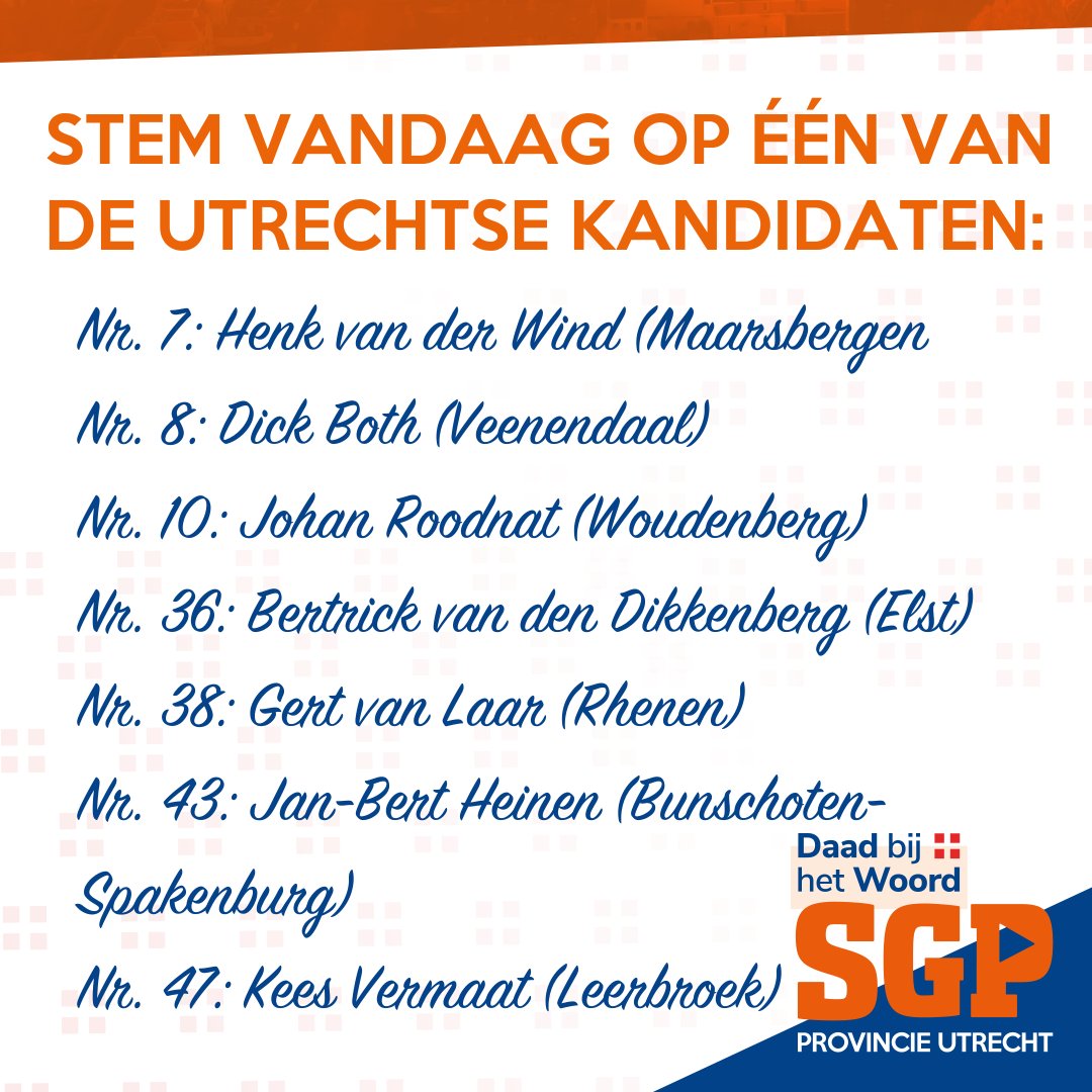 SGP provincie Utrecht tweet media
