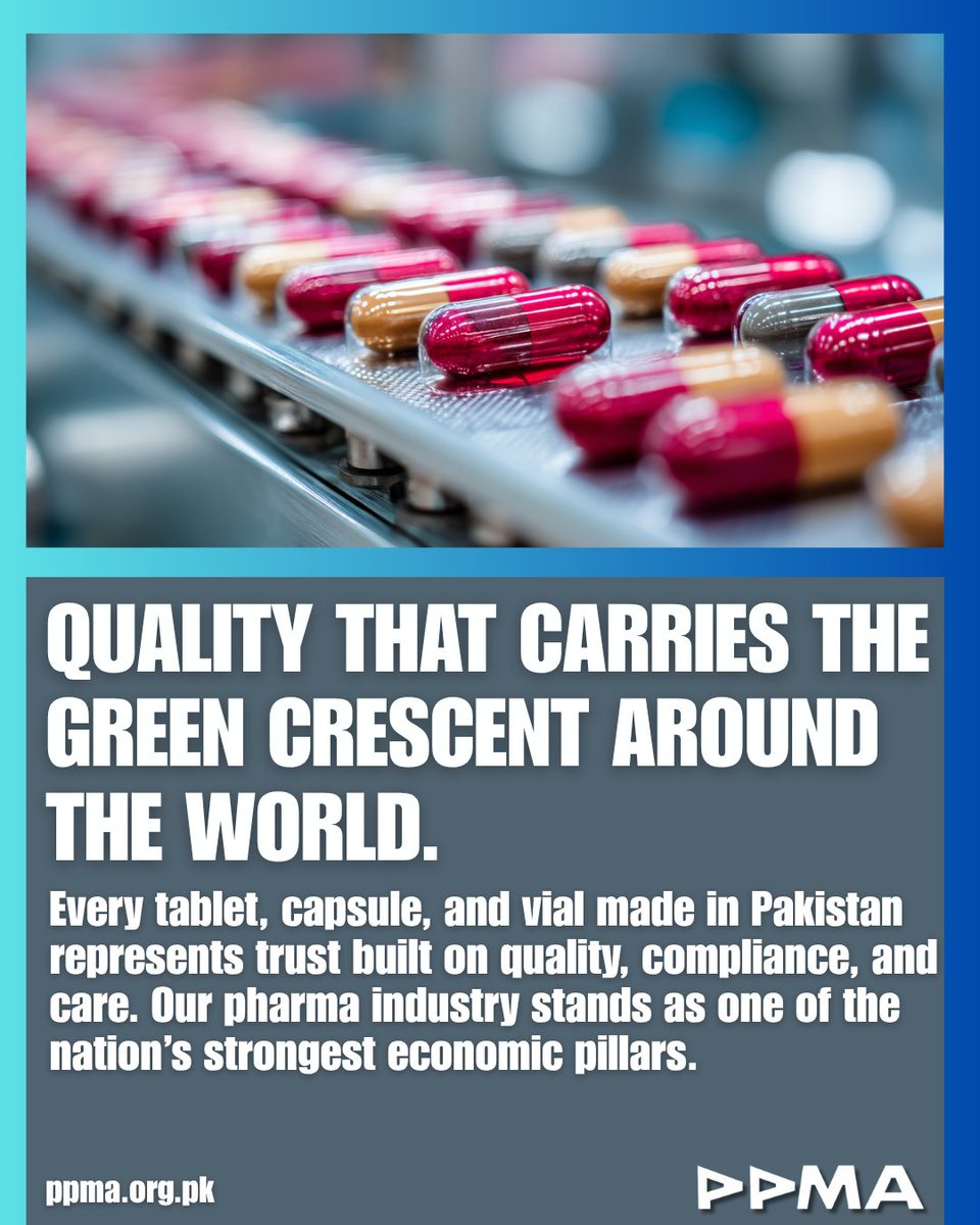 ppmatoday's tweet image. The green crescent of quality trusted worldwide. 🇵🇰
#PharmaPakistan #PPMA #ExportExcellence