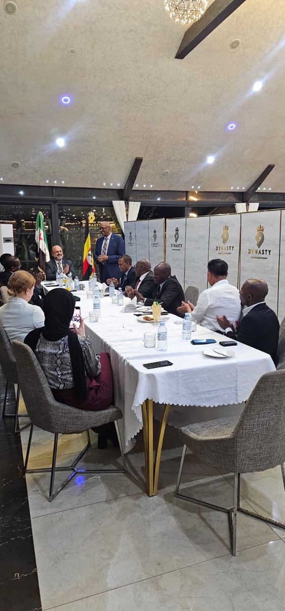SuleimanRoba's tweet image. I wish to express my sincere gratitude to Dr. Tamouh Moustafa, Honorary Consul of the Syrian Honorary Consulate in Kampala, for organizing a farewell dinner in my honour to mark the successful conclusion of my tour of duty in Kampala.

The dinner was graced by members of the…