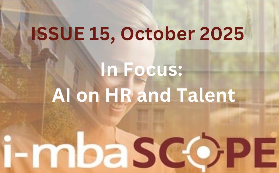 💡We are happy to publish the 15th issue of i-MBA Scope, devoted to the impact of Artificial Intelligence on the management of human resources and talent.

👉Enjoy reading here: imba.aueb.gr/newsletters/oc…