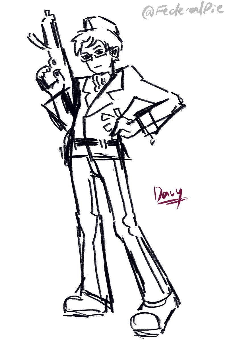 federalpie's tweet photo. Sozz, I like never post these days, just life and work n stuff. I rlly wanna get back into it. Here's a sketch of my fav 1960s dude, Davy. https://t.co/GGDm0EEcS9