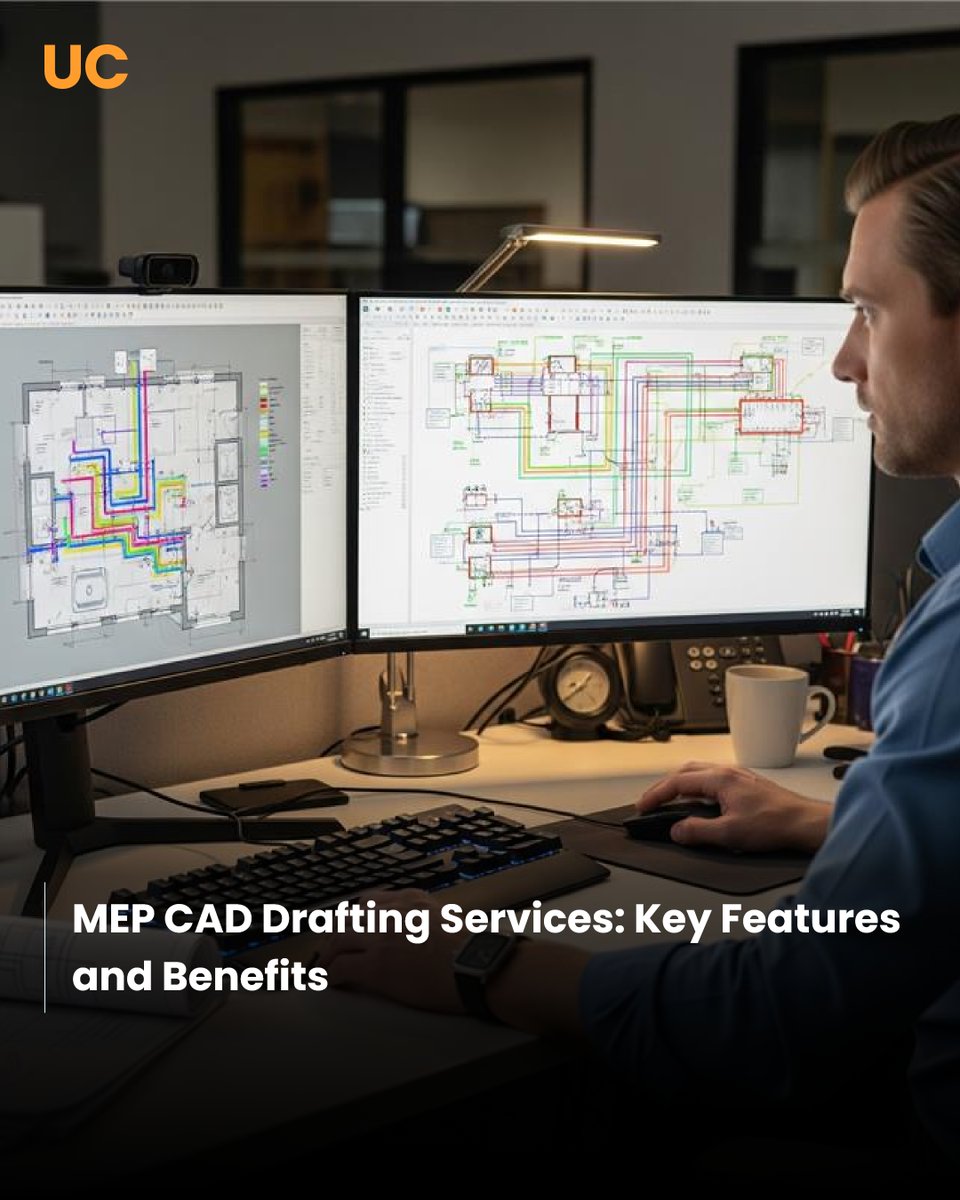 uniquescadd's tweet image. 🏗️ MEP CAD drafting plays a vital role in the AEC project, enabling professionals to have accurate, efficiency and reliable MEP technical drawings for streamlined workflow. 🏛️

➡️ To know more: bit.ly/3JzQFib

#mepcaddrafting #mepdraftingservices #caddraftingservices