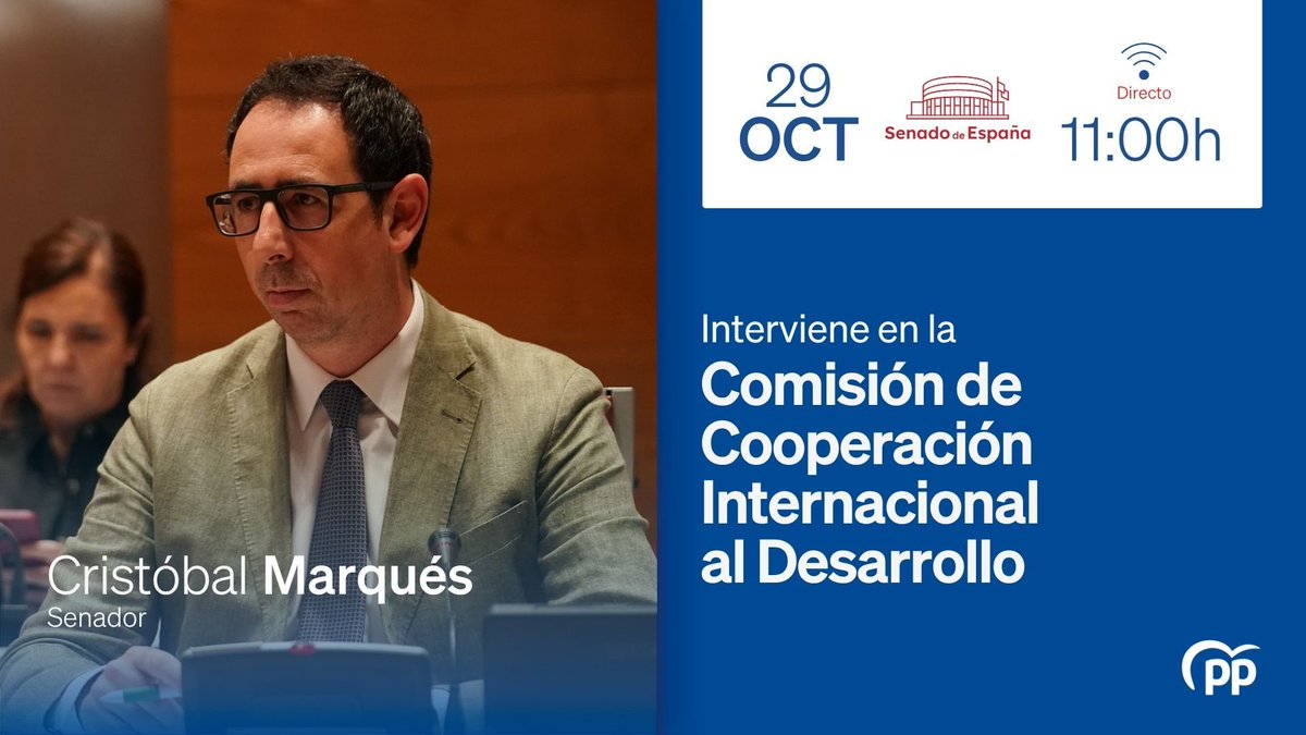 🎙️ Hoy toca intervenir en la Comisión de Cooperación Internacional al Desarrollo del <a href="/Senadoesp/">Senado de España</a>, en la comparecencia de la secretaria de Estado.
#Senado #Cooperación #España #PP