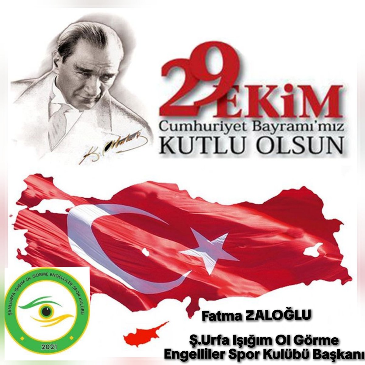 Cumhuriyetimizin 102. Yılında, Başta Gazi Mustafa Kemal Atatürk Ve Silah Arkadaşları Olmak Üzere Milli Mücadelenin Tüm  Kahramanlarını Rahmet, minnet ve Saygıyla Anıyor, 

29 Ekim Cumhuriyet Bayramınızı  En içten  dileklerimle kutluyorum.🇹🇷

#29EkimCumhuriyetBayramı
