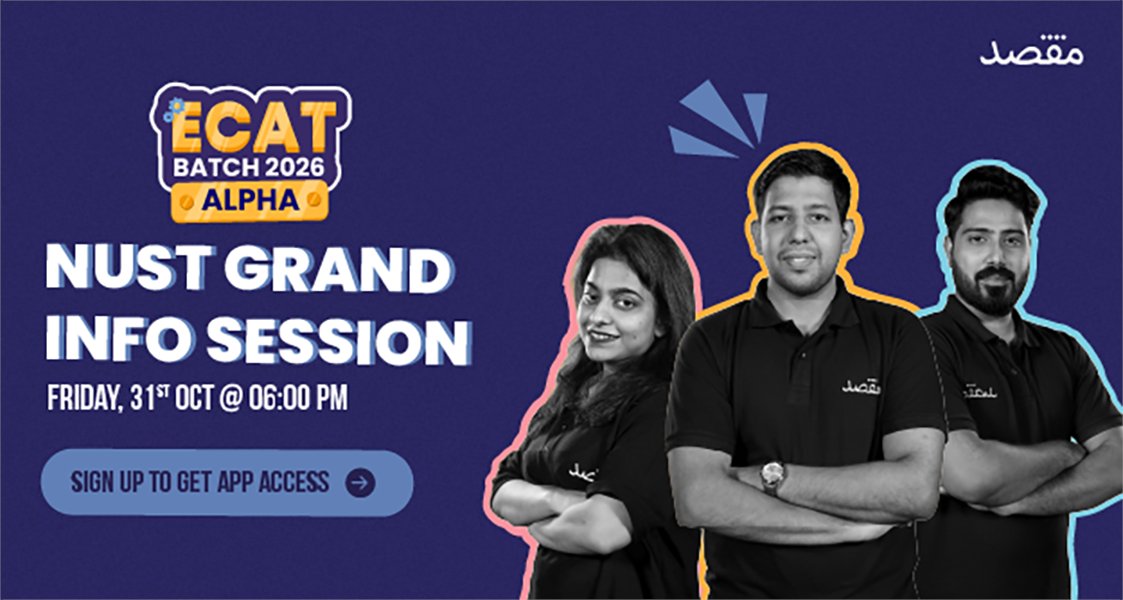 maqsadpk's tweet photo. Date: Friday, 31st October
Time: 6 pm 
Where: only on the Maqsad app!

Our expert ECAT teachers will guide you on:
  ✅ NUST admissions process 
  ✅ NET test pattern
  ✅ Preparation tips 

Also: a surprise for all attendees! 👀

Get free access: https://t.co/mPpF2oY19h https://t.co/xRmjpc5iPM