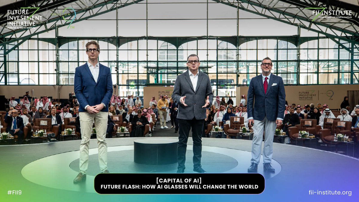 FIIKSA's tweet image. Speaking at #FII9, @rossrosenberg, CEO of @magicleap, shared his company’s vision on how AI glasses can change how we see our world, and how partnering with @Google will accelerate their go-to-market efforts. #FutureOfAI

Tune in: bit.ly/FII9_DAY2A