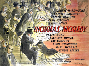 Film of the day - Nicholas Nickleby (1947) A very good version of the Charles Dickens classic novel starring Derek Bond, Sally Ann Howes, Cedric Hardwicke, Stanley Holloway, Bernard Miles, Vida Hope and Aubrey Woods <a href="/Film4/">Film4</a> 4.10pm this afternoon #CharlesDickens #DerekBond