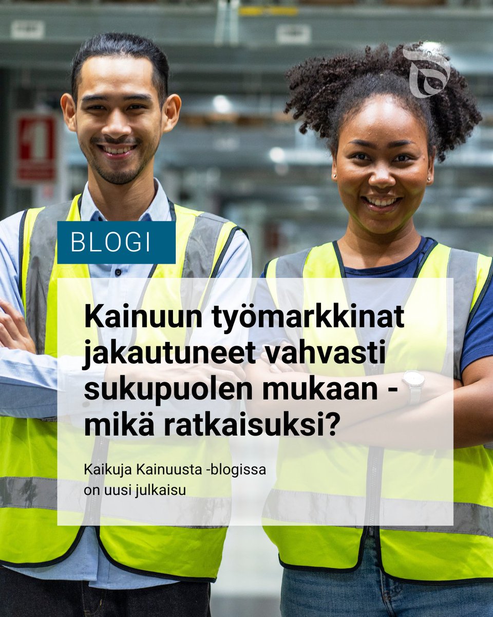 Kainuun työmarkkinat ovat jakautuneet vahvasti sukupuolen mukaan. Naiset sote- ja koulutusalalla, miehet teollisuudessa ja rakentamisessa – erot näkyvät mm. työllisyysasteessa ja palkoissa. Miten purkaa segregaatiota? Lue blogi 👉 kainuunely.com/2025/10/28/kai…
#Kainuu #Työmarkkinat