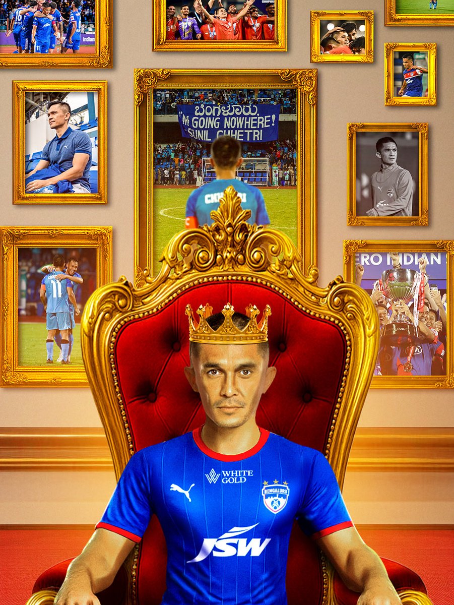 bengalurufc's tweet photo. ಭಾರತದ ಮುಕುಟ ರತ್ನ 🇮🇳
ಬೆಂಗಳೂರಿನ ಸ್ವಂತ! 🟡🔴
#WeAreBFC #SimplyMeantToBe #ChhetriStays https://t.co/TZ8n5UnC8Y