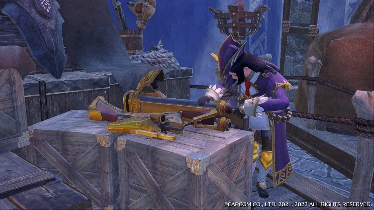 MH_Rise_JP's tweet photo. フクズクのスナップハンター「武器の手入れは欠かさない」 https://t.co/REhrOKtUyX