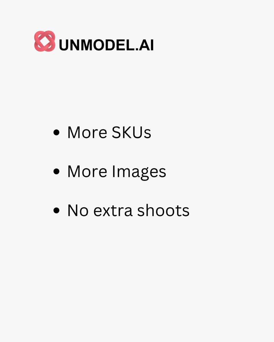 Teamunmodel's tweet photo. AI isn’t just a trend, it’s transforming fashion.
83% of brands say it helps them grow faster, scale smarter & launch sooner.
More SKUs. More images. No extra shoots.
Save 90% cost & generate catalog images in 30s.
👉https://t.co/q8m2rT7Y54
#UNMODELAI #FashionAI #AIFashion https://t.co/yGdNnlH69B