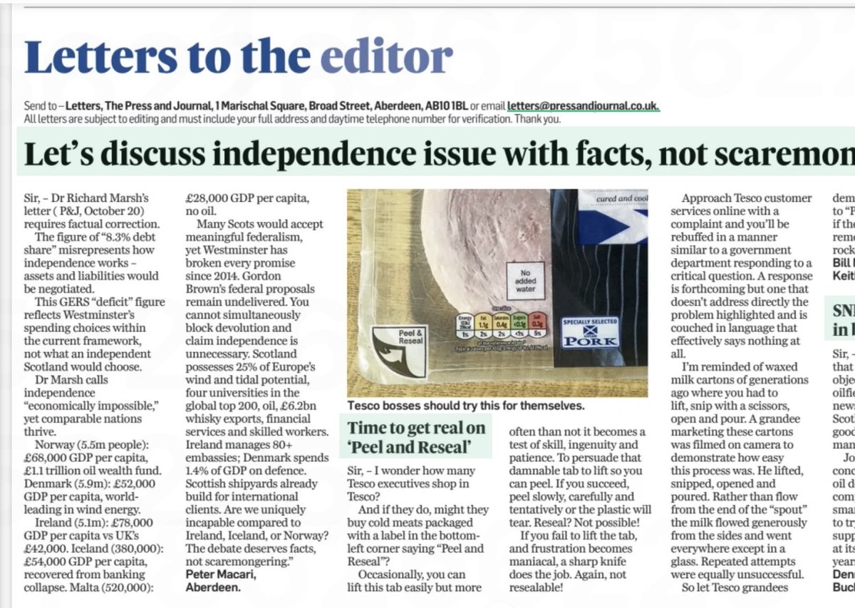 Kenny Anderson (@kennyaberdeen) on Twitter photo Great letter in yesterday’s Press and Journal
#ScottishIndependence Great letter in yesterday’s Press and Journal
#ScottishIndependence