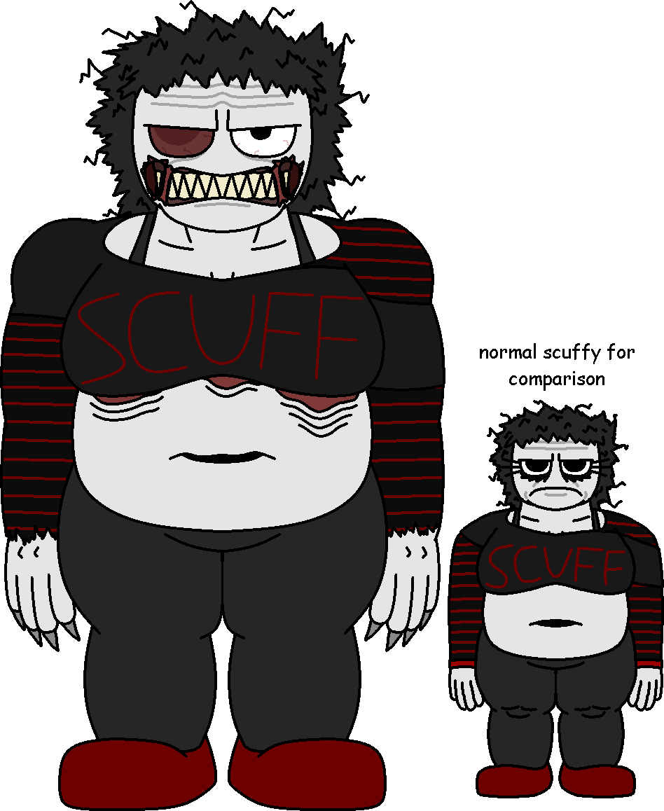 mag scuff (this is canon   scuff gets beat mercilessly but gets revived as a mag)
i was gonna make an actual drawing of it for halloween buut it's already the 29th and i have other things to draw and make sooo whoops