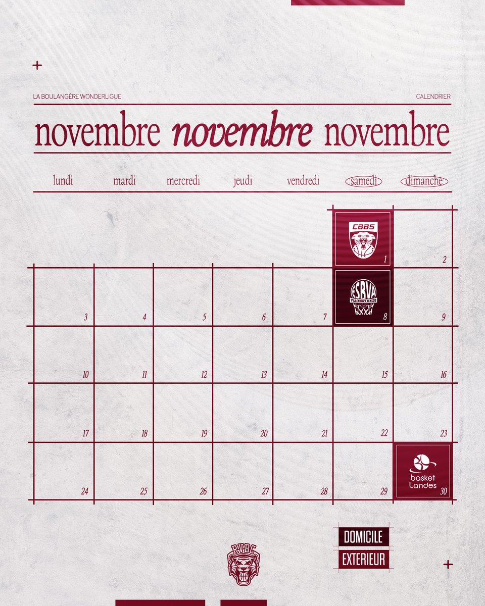 Un mois de novembre qui s'annonce relevé, rendez-vous le 8 novembre à domicile contre Villeneuve d'Ascq ! 🔥

🎫  rvbc.fr/billetterie/