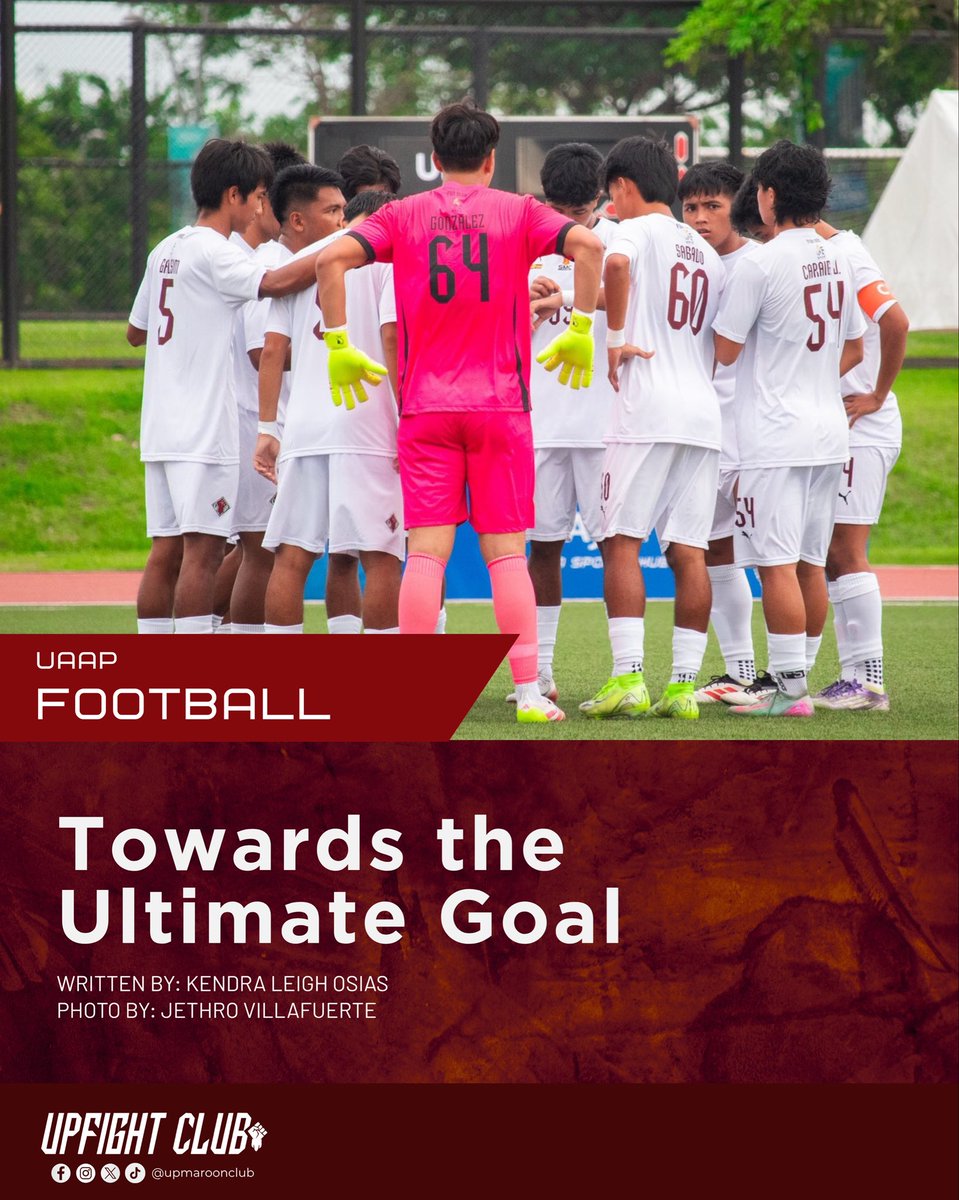 upmaroonclub's tweet photo. Fewer things give way to pandemonium the way a winning goal does. No matter how these goals are scored, they will always be met with raucous applause—a sound the UP Men’s Football Team quickly became acquainted with throughout the first round of the UAAP Season 88 Men’s Football Tournament.

But even with ten goals fielded in the tournament already, it is one goal that the team believes eclipses them all, the one they have been chasing since their unfortunate semifinal exit in Season 87: a chance to return to the top step of the UAAP podium. As the end of Round 1 on October 16, 2025 saw them at the top of the table, with five wins, one draw, and no losses (16 points, +6 GD), that goal seemed to be well within their reach.

READ MORE HERE: https://t.co/InSgYZtG5E

#UPFight ♥️💚✊🏻
#UAAPSeason88