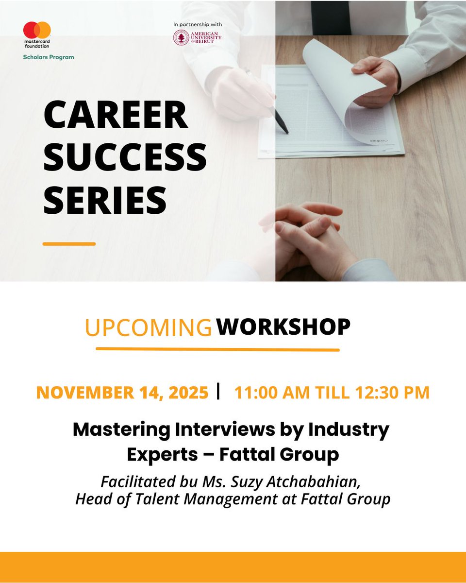 AUB - Mastercard Foundation Scholars Program tweet media