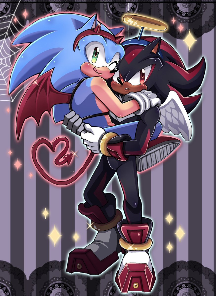 J_Stine13102's tweet photo. Angel and Devil hehehe 😈✨👼

#sonadow #SonicTheHedgehog #shadowthe https://t.co/2ptEJiifCz