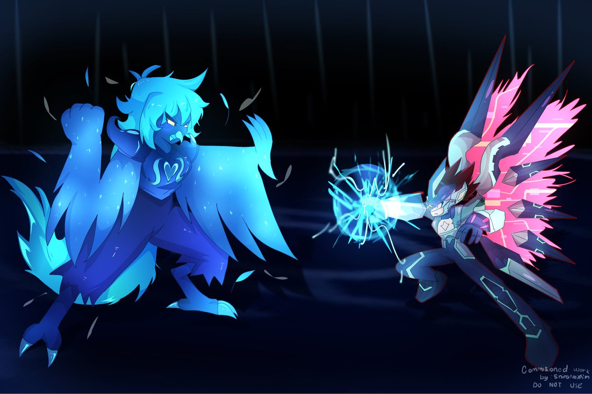 ShiroNoAim's tweet photo. 🩵 Zenith martlet vs Black Ace 🔥
Commission for @batallagato TYSM!!
#megaman #uty #blackace #zenithmartlet #undertaleyellow #martletfanart #undertaleyellowfanart #megamanfanart https://t.co/X5DQNAqS3M