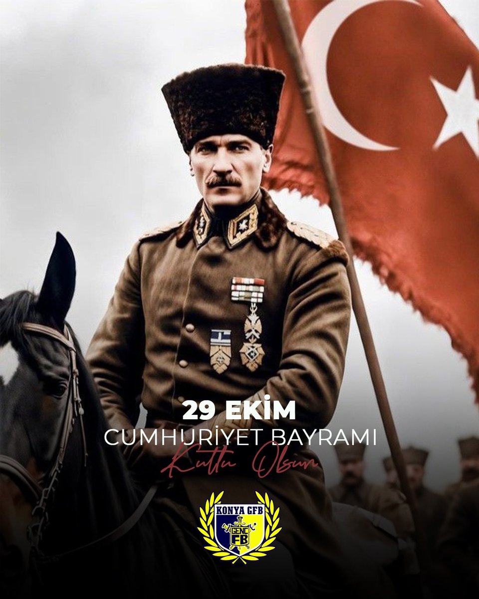 Cumhuriyetle aydınlanır yarınlar!

29 Ekim Cumhuriyet Bayramımız kutlu olsun 🇹🇷

Başta Ulu Önder Gazi Mustafa Kemal Atatürk olmak üzere, vatanımız uğruna canını feda eden tüm şehit ve gazilerimizi rahmet ve minnetle anıyoruz.

#KonyaGFB