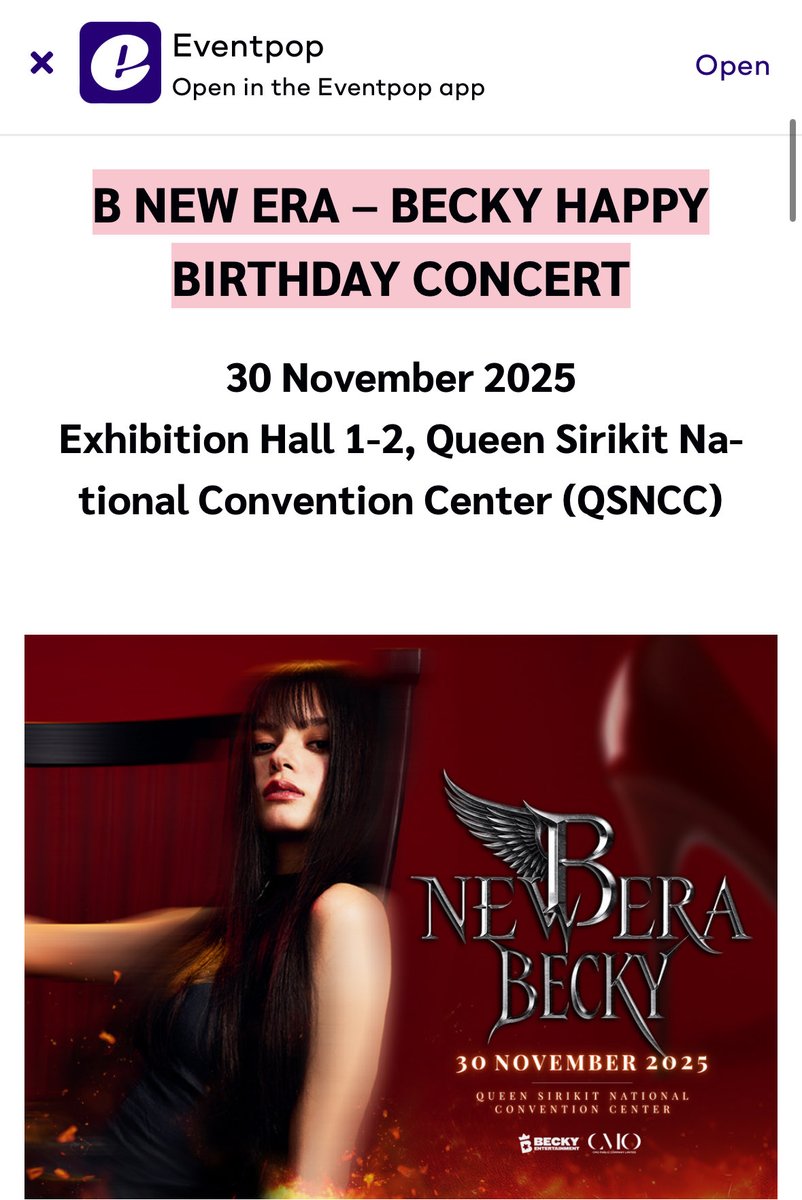 wlmrita's tweet image. 🔥 #BNewEra is going to be held in Hall 1-2
📍Queen Sirikit National Convention Center (Hall 1-2) 
Capacity: max 5688 seats for the theatre （depends on the design) 

p2 is hall 1-4
#beckysangels #beckyarmstrong
#HellOnHeels 
#WalkPrettyBurnSoftly #IndependentEra #RebirthOfBecky