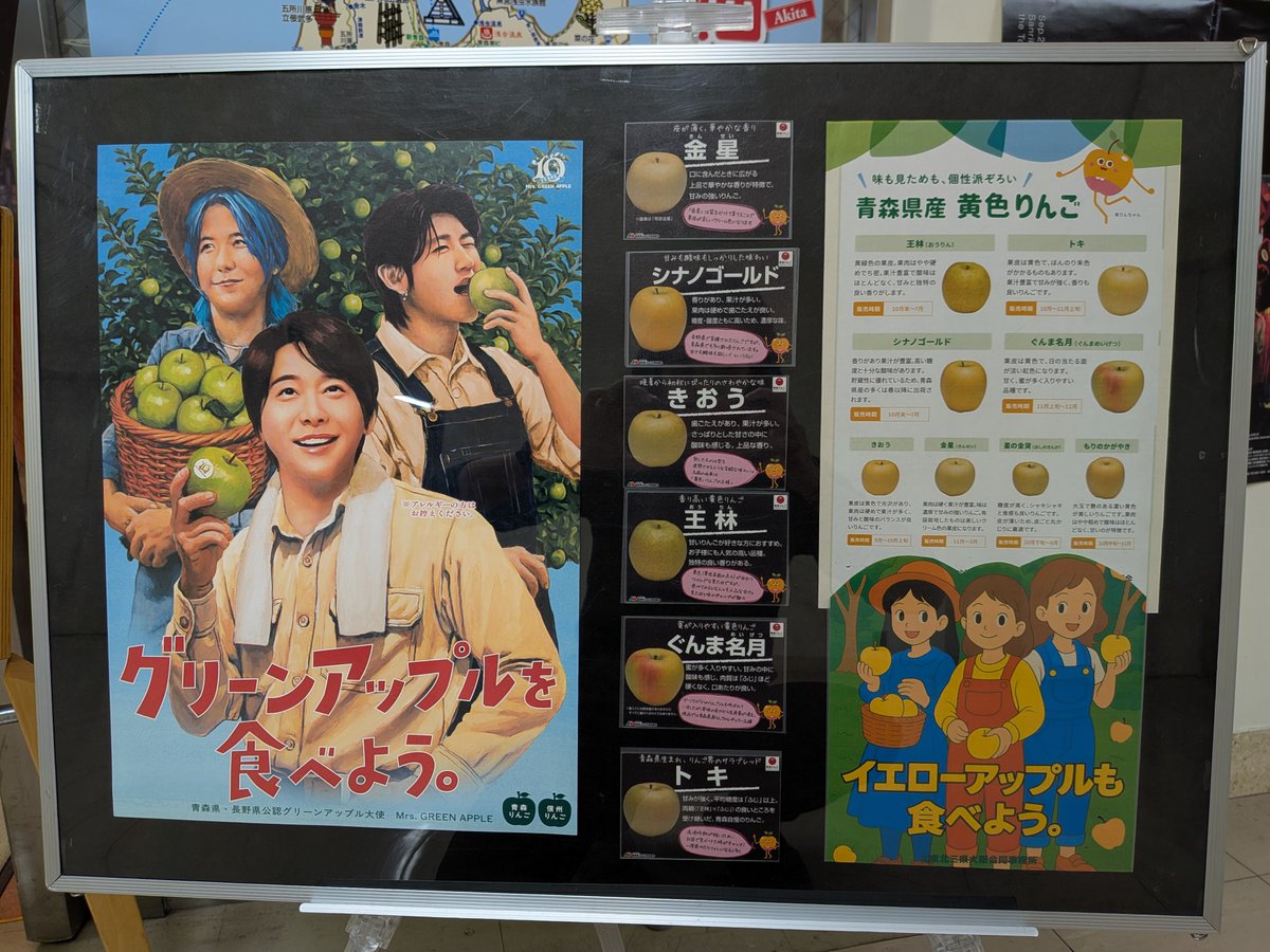 🍏グリーンアップルを食べよう。🍏 #MrsGREENAPPLE が青森県・長野県の