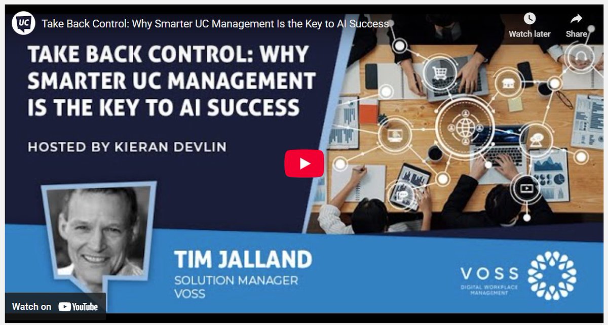 voss_solutions's tweet image. In this @uctodaynews interview, host Kieran Devlin talks to Tim Jalland about how enterprises can regain visibility and control of their UC environments. 

uctoday.com/tv/take-back-c…