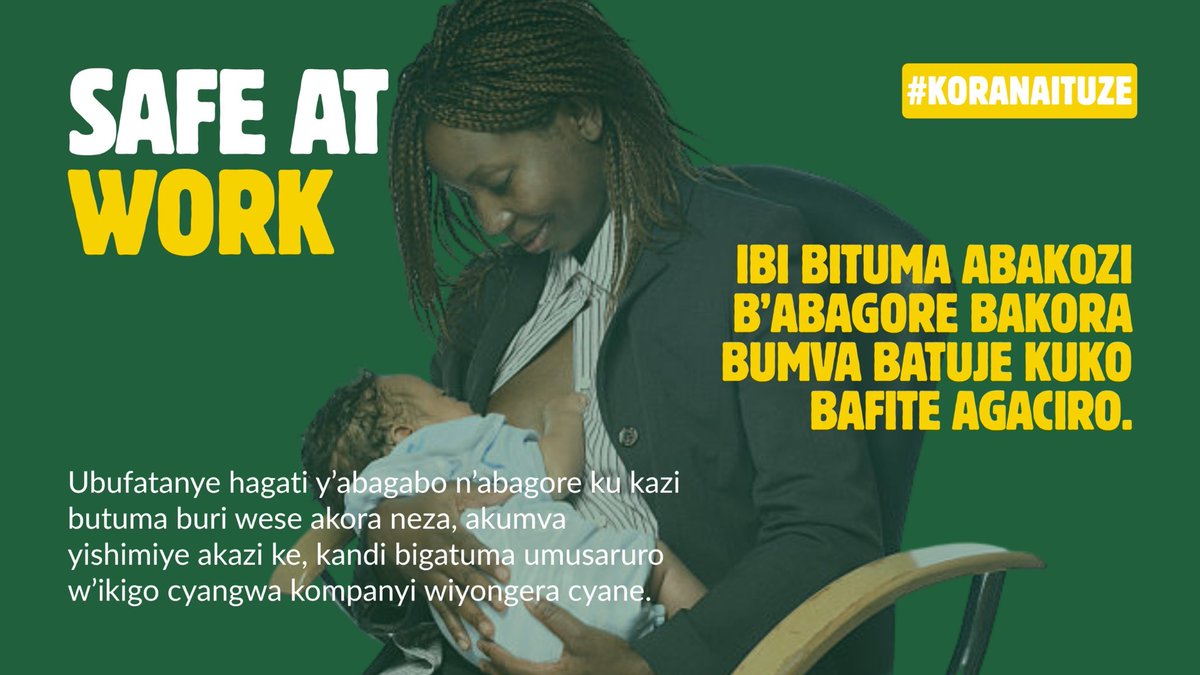 kemnique's tweet image. Gufasha ababyeyi bonsa no kubaha ikiruhuko gikwiye ni ibikorwa by’ingirakamaro bifite inyungu ku kazi, ku buzima bw’umwana, no ku muryango.

Abakoresha n’abayobozi bakwiriye kugira uruhare mu gushyiraho politiki n’ibikorwa bifasha ababyeyi, birimo guha ikiruhuko gikwiye umubyeyi…