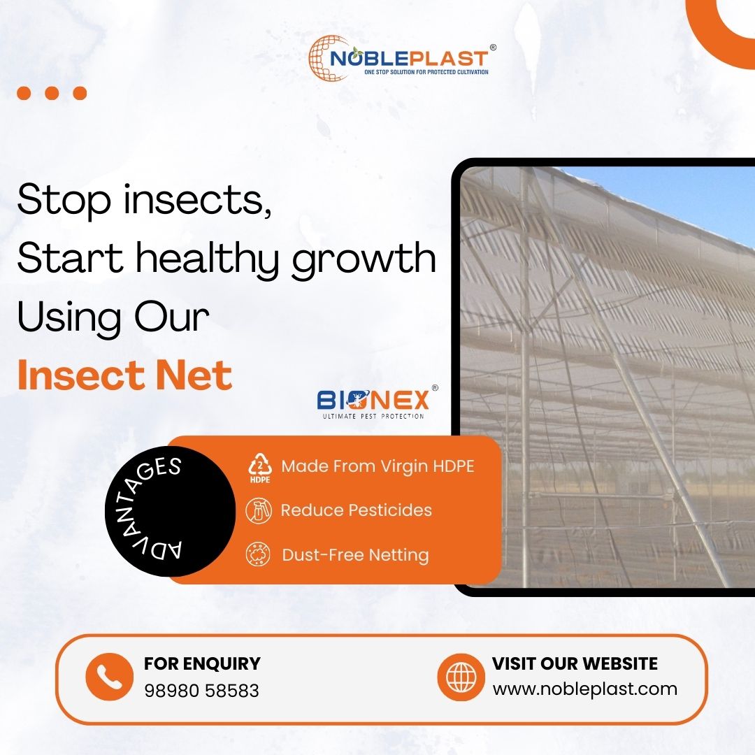 nobleplastgroup's tweet image. Stop insects, start healthy growth! 🦟
BIONEX® Insect Net by @Nobleplast: 
✅ Virgin HDPE quality 
✅ Reduces pesticides 
✅ Dust-free netting 
🛡️ Ultimate pest protection
Transform your greenhouse today! 🌾
📞 98980 58583 
🌐 nobleplast.com
#InsectNet #GreenhouseFarming