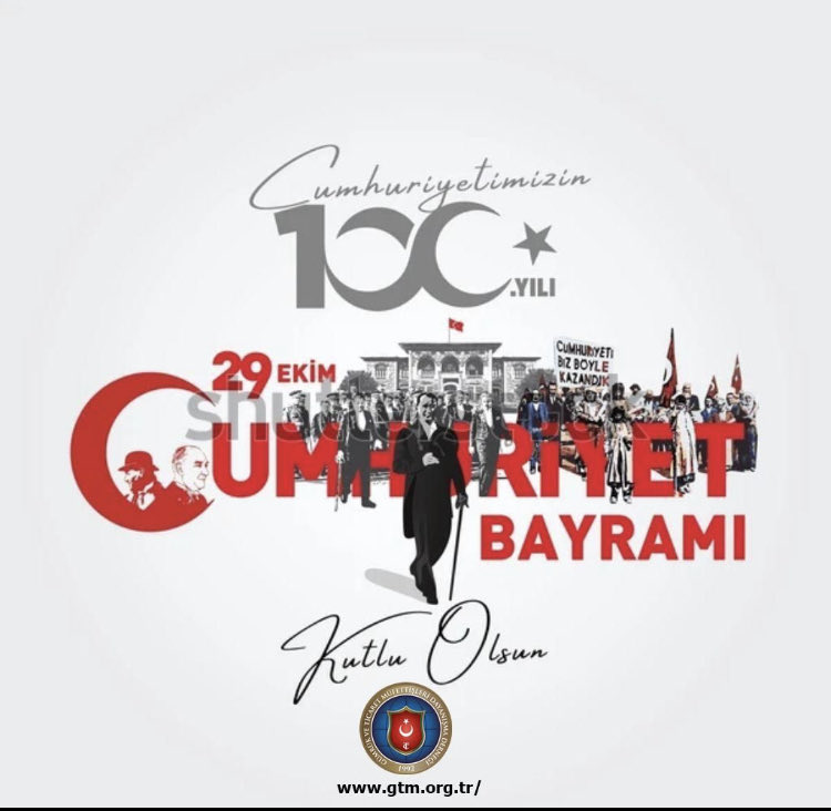 Başta Büyük Önderimiz Gazi Mustafa Kemal Atatürk ve silah arkadaşları olmak üzere, bu toprakları vatan yapan aziz şehitlerimizi rahmet, şükran ve minnetle anıyoruz. 29 Ekim Cumhuriyet Bayramı kutlu olsun!