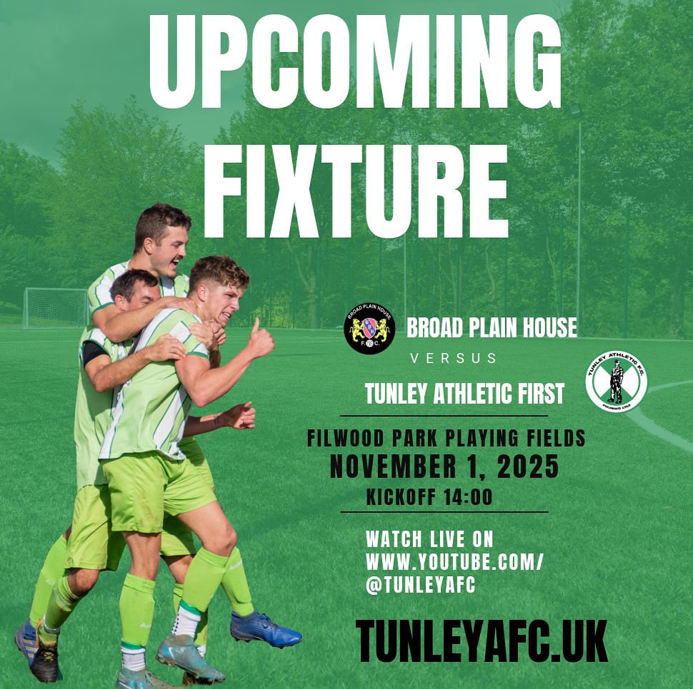 You can watch the game live on:
YouTube.com/@tunleyafc