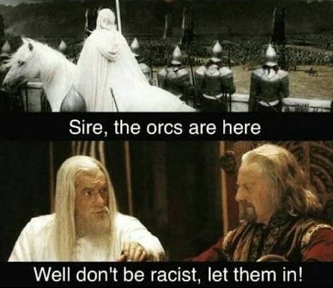 <a href="/elonmusk/">Elon Musk</a> This boomer meme is the only Lord of the Rings media that the British government uses to inform its policies.
