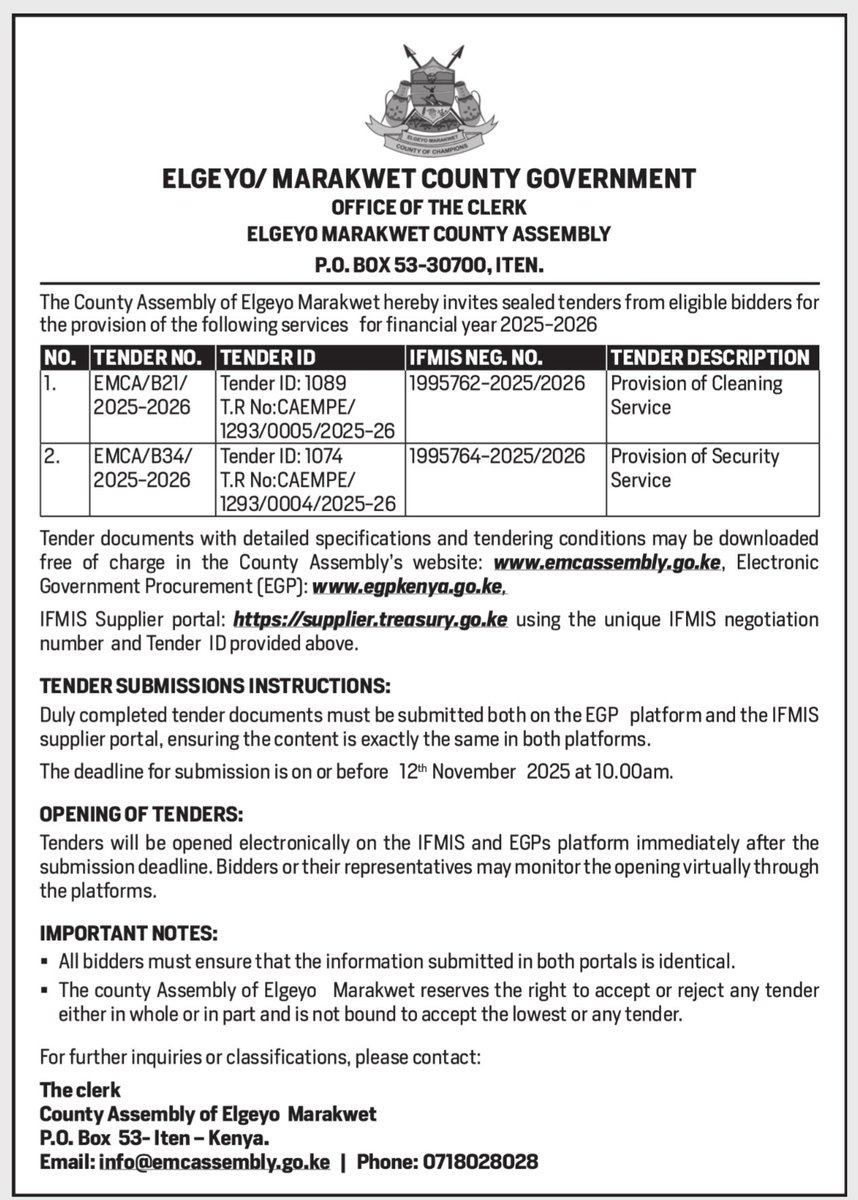 Elgeyo/Marakwet County Assembly tweet media