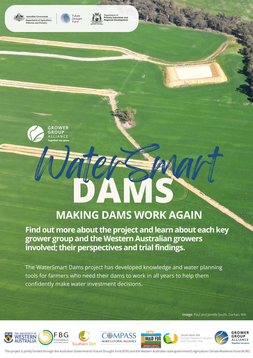 Supported by <a href="/MADFIG14/">MADFIG</a>, WaterSmart Dams Site Host Leigh Giles, Baandee WA, shared his findings in the recently published GGA - WaterSmart Dams Case Study booklet (Case Study 9) about Retrofitted roaded catchment site focused on improved design and runoff in low rainfall area.

📖