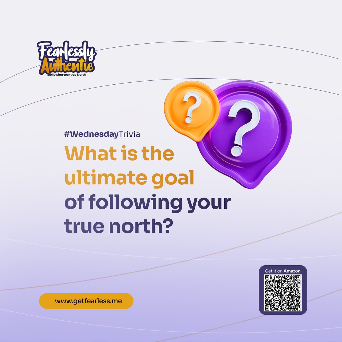 GetFearlessMe's tweet image. #WednesdayTrivia! 🤔

We talk about finding our True North a lot, but what&apos;s the ultimate goal? Is it happiness, wealth, peace, or impact?

Reply with your answer in the comments below! 👇

#FearlesslyAuthentic #TrueNorth #Motivation #Trivia #Purpose #Authentic