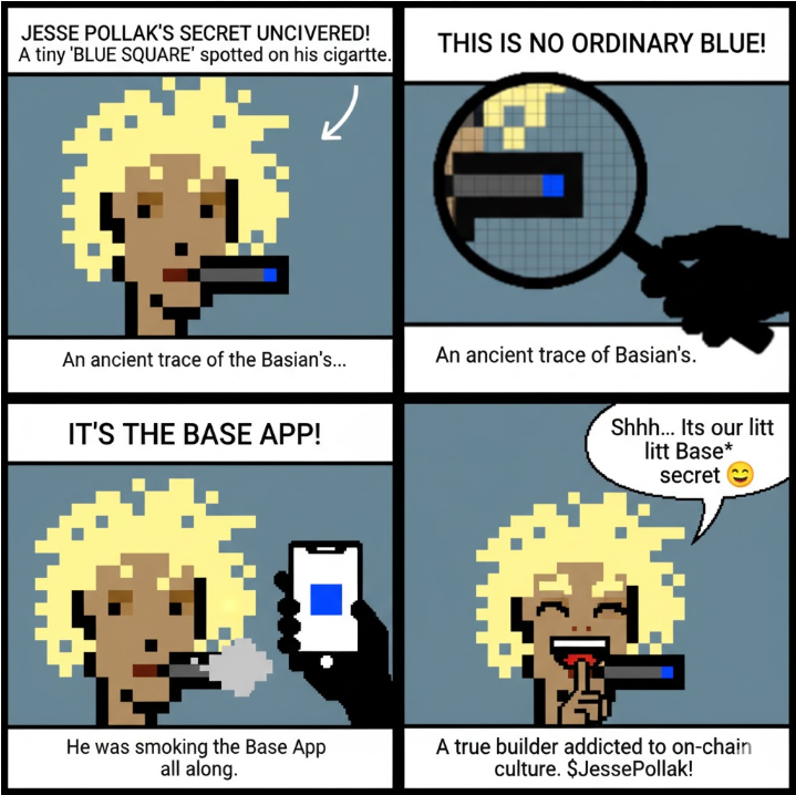 🚨 EXPOSING JESSSE POLLAK'S DARKEST SECRET! 🚨

Why did @JessePollak buy this specific CryptoPunk?

It wasn't for art. It was a cover-up.

His avatar has been screaming the truth for years: the Blue Square at the end of his cigarette is the Base App logo. He's been an addict all