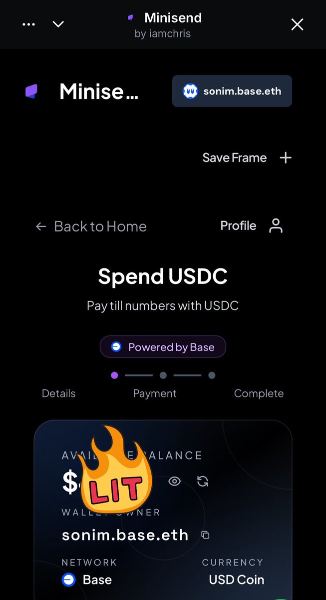sonn (@soni_mwangi6) on Twitter photo 🔥 The new <a href="/_Minisend/">Minisend</a> UI just dropped and it’s looking amazing!
Beautiful work by <a href="/_ChrisOketch/">iamchris.base.eth</a> smooth, clean, and seamless.
Use <a href="/_Minisend/">Minisend</a> today to send and swap with ease :👇
farcaster.xyz/miniapps/ZflAo…
<a href="/buildonbase/">Base Build</a> 🔥 The new <a href="/_Minisend/">Minisend</a> UI just dropped and it’s looking amazing!
Beautiful work by <a href="/_ChrisOketch/">iamchris.base.eth</a> smooth, clean, and seamless.
Use <a href="/_Minisend/">Minisend</a> today to send and swap with ease :👇
farcaster.xyz/miniapps/ZflAo…
<a href="/buildonbase/">Base Build</a>