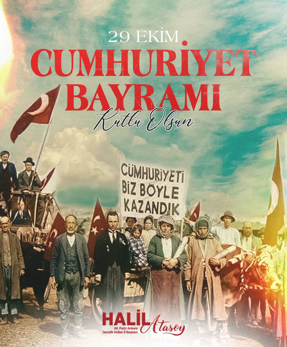Geçmişin gururuyla, Türkiye Yüzyılı’nın heyecan ve inancıyla Cumhuriyetimizin 102. yılı kutlu olsun! 🇹🇷

#29EkimCumhuriyetBayramı
