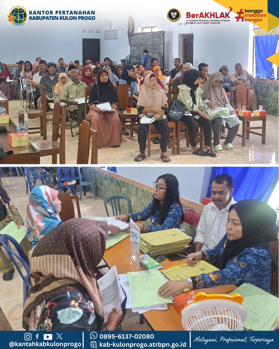 atr_bpnkprogo's tweet image. Halo #SobatATRBPNKulonProgo,

Kantor Pertanahan Kabupaten Kulon Progo melaksanakan kegiatan Kegiatan Pemberitahuan Besarnya Ganti Kerugian dan Musyawarah Bentuk Ganti Kerugian Obyek Pengadaan Tanah Untuk Pembangunan Jalan Tol Solo – Yogyakarta – Kulon Progo