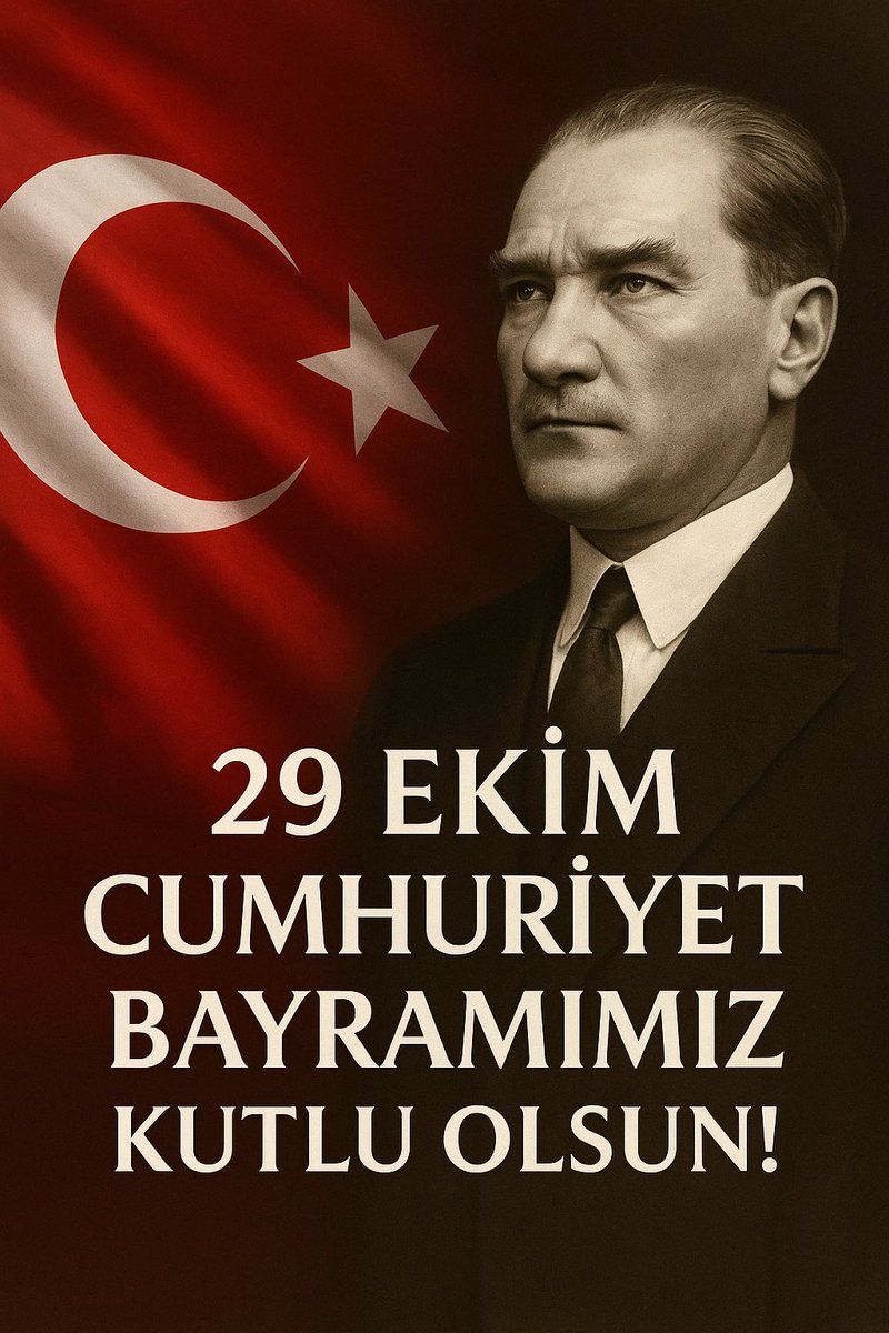 Cumhuriyet sadece bir yönetim biçimi değil, bir çağdaşlık ve eşitlik devrimidir

Ulu Önder Gazi Mustafa Kemal Atatürk’ün izinde, sonsuza kadar Cumhuriyet

🇹🇷 29 Ekim Cumhuriyet Bayramımız kutlu olsun 🇹🇷