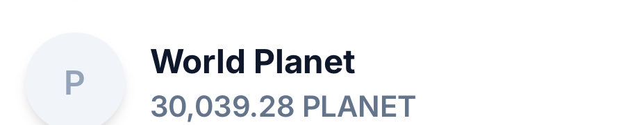 Thank you for the airdrop @WorldPlanett 💚 i trippled it down, will slowly add more to the bag 💪