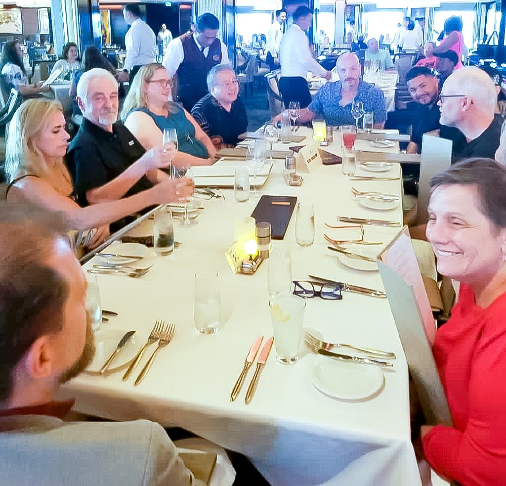 IvanMisner's tweet photo. Jody and I enjoyed visiting with members during dinner on the first night of the Bahamas cruise.

#BNIUSA #Bahamas #IvanMisner https://t.co/IrzQ2Y6pOU