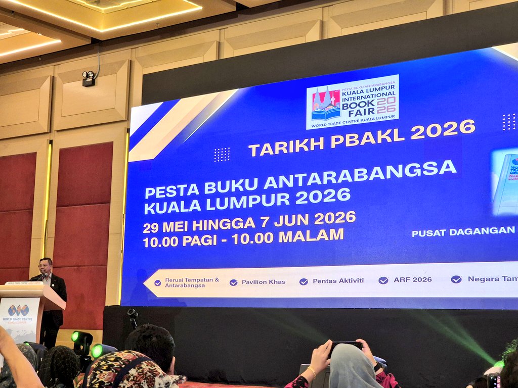 Pesta Buku Kuala Lumpur pada 2026 dijadualkan pada 29 Mei hingga 7 Jun 2026