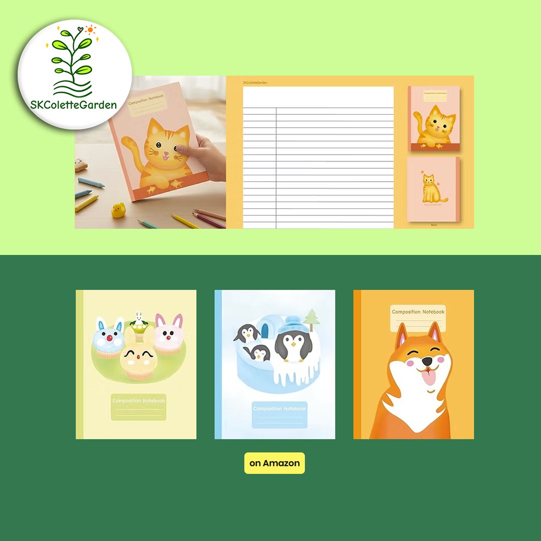 SKColetteGarden's tweet image. 📗 New Books Available on Amazon! 🌼
Composition Notebook
- Cute animal designs 🐱🐰🐧
Perfect for daily notes ✍️
📏 7.5 x 9.25 inches 📄 110 pages
📘 Paperback, white paper
✨ Matte cover
Grab yours 👉 shorturl.at/Aa1v5
#Books #Notebook #Amazon
#stationeryaddict #Gift