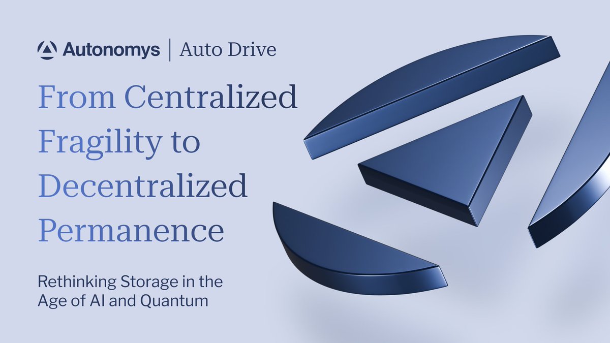 Moving from Centralized Fragility to Decentralized Permanence

Discovered Problem: 
The October 20 #AWS outage revealed the cracks in centralized systems billions lost and services frozen.

The Solution: 
<a href="/AutonomysNet/">Autonomys | AI3.0</a> offers a first-principles alternative through