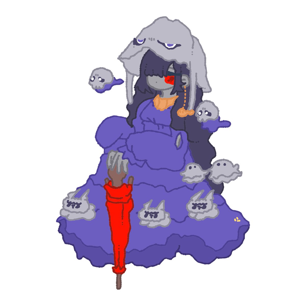 t0lilo's tweet image. #すいようびのおばけ
おばけちゃんたちのはじまりのおばけの偉い方です。