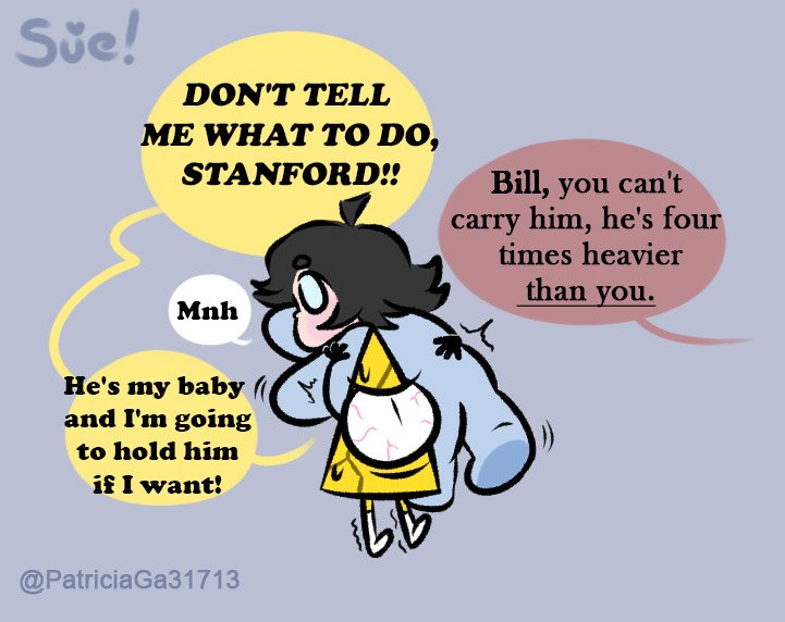 PatriciaGa31713's tweet photo. A typical ex-husbands' fight, living in the Mystery Shack~
Yup. Mom!Bill is too weak...
#MomBillCipher #BillCipher
#billford #StanfordPines #GravityFalls #GravityFallsAu #billfordkid #KarmaandDestinyAU
ALT. ESPAÑOL https://t.co/IN9f1kvPjc
